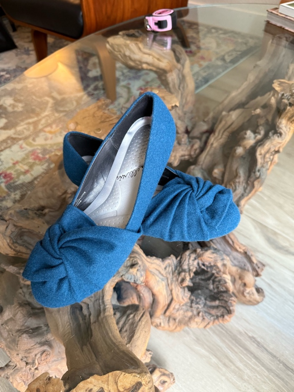 Bellini Snug Women Slip-on Shoe's In Turquoise Wool
